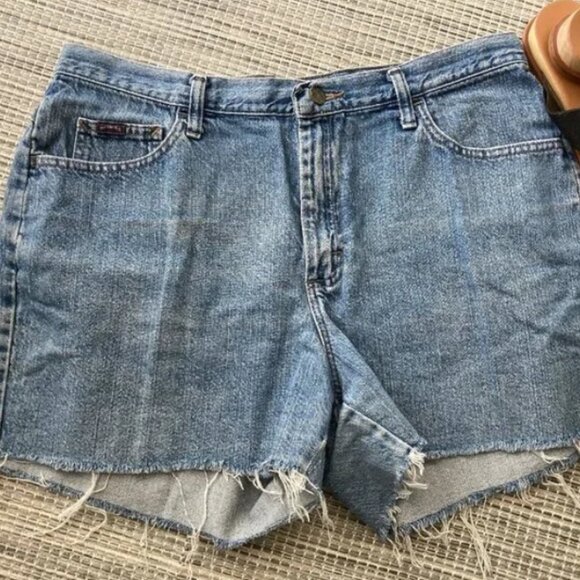 Riders by Lee Blue Denim Frayed Shorts 16M - Picture 2 of 5
